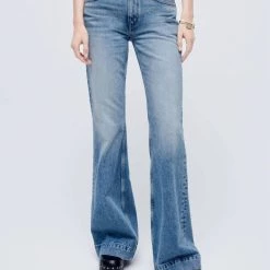 Wholesale 😀 Re/Done 70S Low Rise Bell Bottom Jean in Lake Blue - 👩 women ⭐
