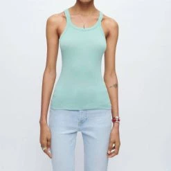 Budget ๐ Re/Done Ribbed Tank in Spearmint - ๐ฉ women ๐