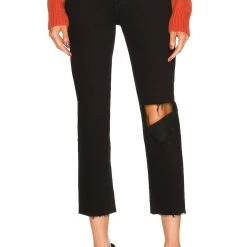 Cuisinart Sales Store 13 Promo 🔥 Re/Done 70'S Stove Pipe 👖 Jeans in Noir With Rip - 👩 women 🎉