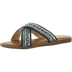 Flash Sale 🔥 XOXO Ron 👩 Womens Criss Cross Padded Insole Flat 🩴 Sandals 🎁