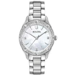 New ✨ Bulova 👩 Women's Diamond 👩 Mother of pearl Dial ⌚ Watch 🤩