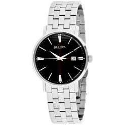 Outlet ✨ Bulova Men's Classic Black Dial ⌚ Watch 🌟