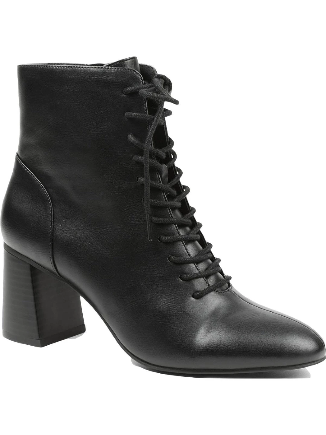 Outlet 💯 XOXO Kieran 👩 Womens Faux Leather Block Heel Booties 🎉 3 Outlet 💯 XOXO Kieran 👩 Womens Faux Leather Block Heel Booties 🎉