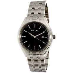 New 🧨 Bulova Men's Classic Black Dial ⌚ Watch 😉