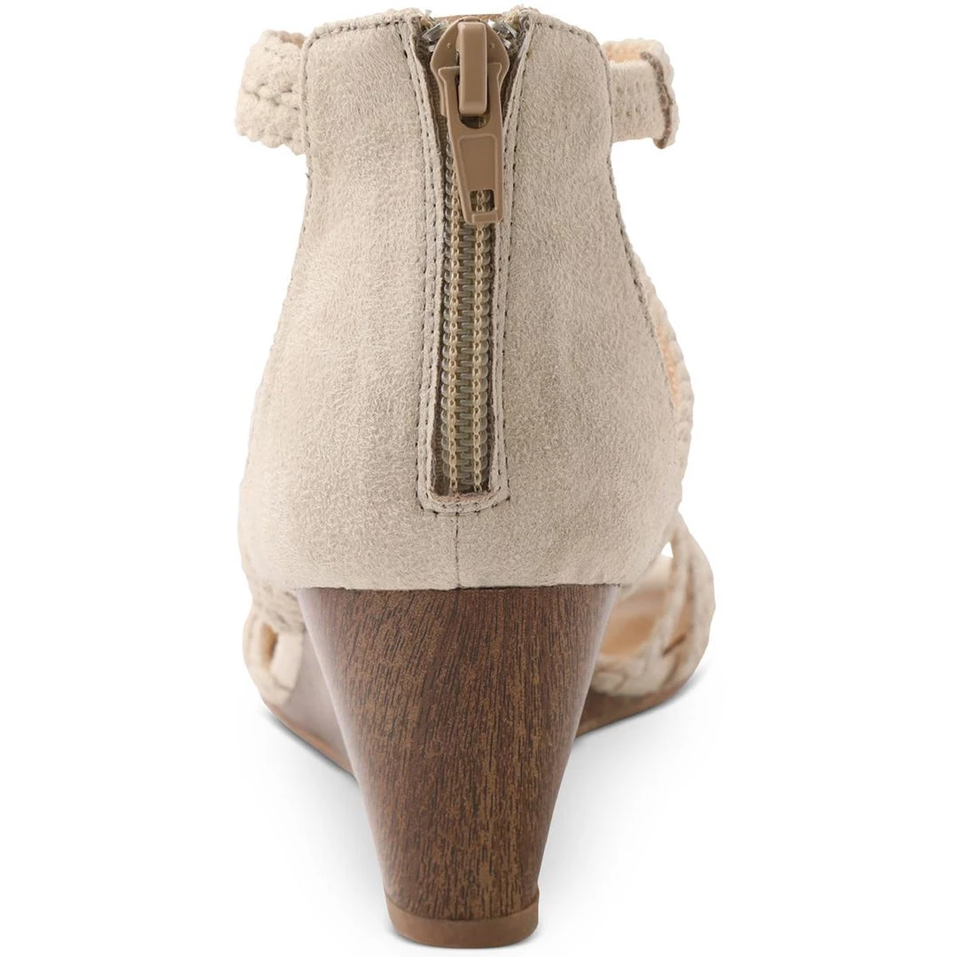 Promo โ๏ธ XOXO Sampson ๐ฉ Womens Faux Suede Back Zipper Wedge ๐ฉด Sandals ๐ฅฐ 5 Promo โ๏ธ XOXO Sampson ๐ฉ Womens Faux Suede Back Zipper Wedge ๐ฉด Sandals ๐ฅฐ - Image 3