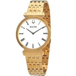 Promo 👏 Bulova Men's White dial ⌚ Watch 😉