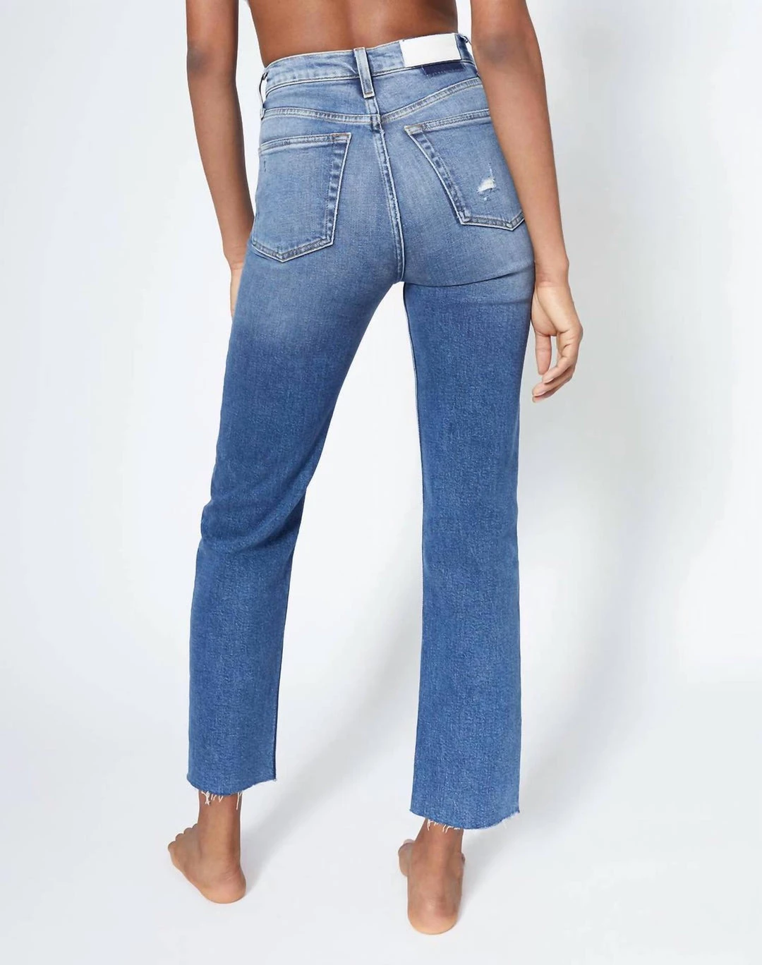 Promo π Re/Done Comfort Stretch Ultra Highrise Stove Pipe Jean in Vintage Indigo Destroy - π© women π 5 Promo π Re/Done Comfort Stretch Ultra Highrise Stove Pipe Jean in Vintage Indigo Destroy - π© women π - Image 3