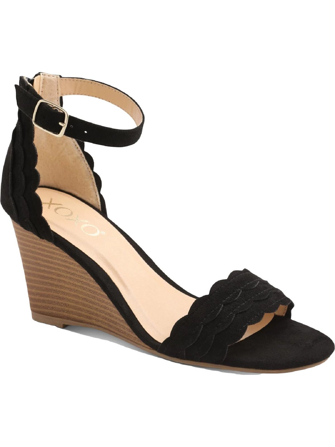 Best Sale 🛒 XOXO Magenta 👩 Womens Faux Suede Ankle Strap Wedge 🩴 Sandals 🥰 3 Best Sale 🛒 XOXO Magenta 👩 Womens Faux Suede Ankle Strap Wedge 🩴 Sandals 🥰