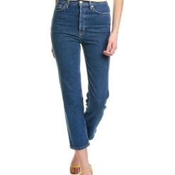 Cheap 🌟 RE/DONE 70's Western Rinse Ultra High-Rise Stovepipe Jean - 👩 women ✨