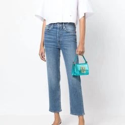 Best deal 😉 Re/Done 70S Stove Pipe Straight 👖 Jeans in Navy Blue - 👩 women 🧨