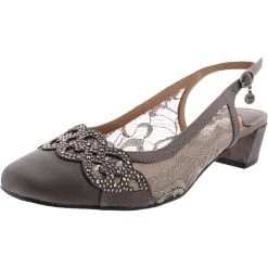 Best Sale ๐คฉ J.Renee Faleece ๐ฉ Womens Embellished Lace Slingback ๐ Heels โค๏ธ