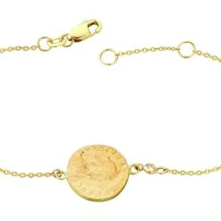 Promo 🎁 Ariana Rabbani Coin & Diamond Bracelet Yellow Gold - 👩 women 👏