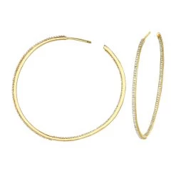 Flash Sale ๐ Ariana Rabbani Diamond Hoop Earrings - ๐ฉ women โญ
