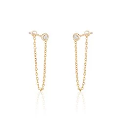 Cheapest ๐ Ariana Rabbani Bezel-Set Diamond Chain Earrings (1" drop) - ๐ฉ women โจ