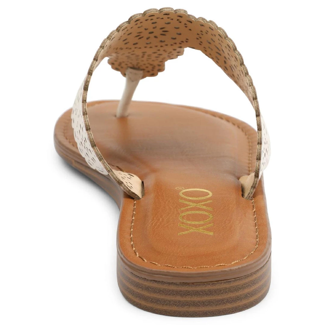 Discount ๐ XOXO Rally ๐ฉ Womens Laser Cut Cushioned Thong ๐ฉด Sandals ๐งจ 5 Discount ๐ XOXO Rally ๐ฉ Womens Laser Cut Cushioned Thong ๐ฉด Sandals ๐งจ - Image 3
