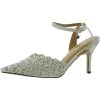 Hot Sale 🛒 J. Renee Kamilo 👩 Womens Satin Embellished Pointed Toe 👠 Heels 🛒