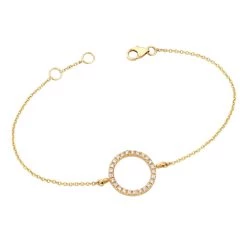 Best Pirce ⭐ Ariana Rabbani Diamond Circle Bracelet Yellow Gold - 👩 women 🎉