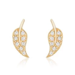 Best reviews of 🤩 Ariana Rabbani Diamond Leaf Earrings Yellow Gold - 👩 women 👏