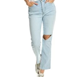 Best Pirce 😍 RE/DONE 80s Icy Blue Slim Straight Jean - 👩 women ✔️
