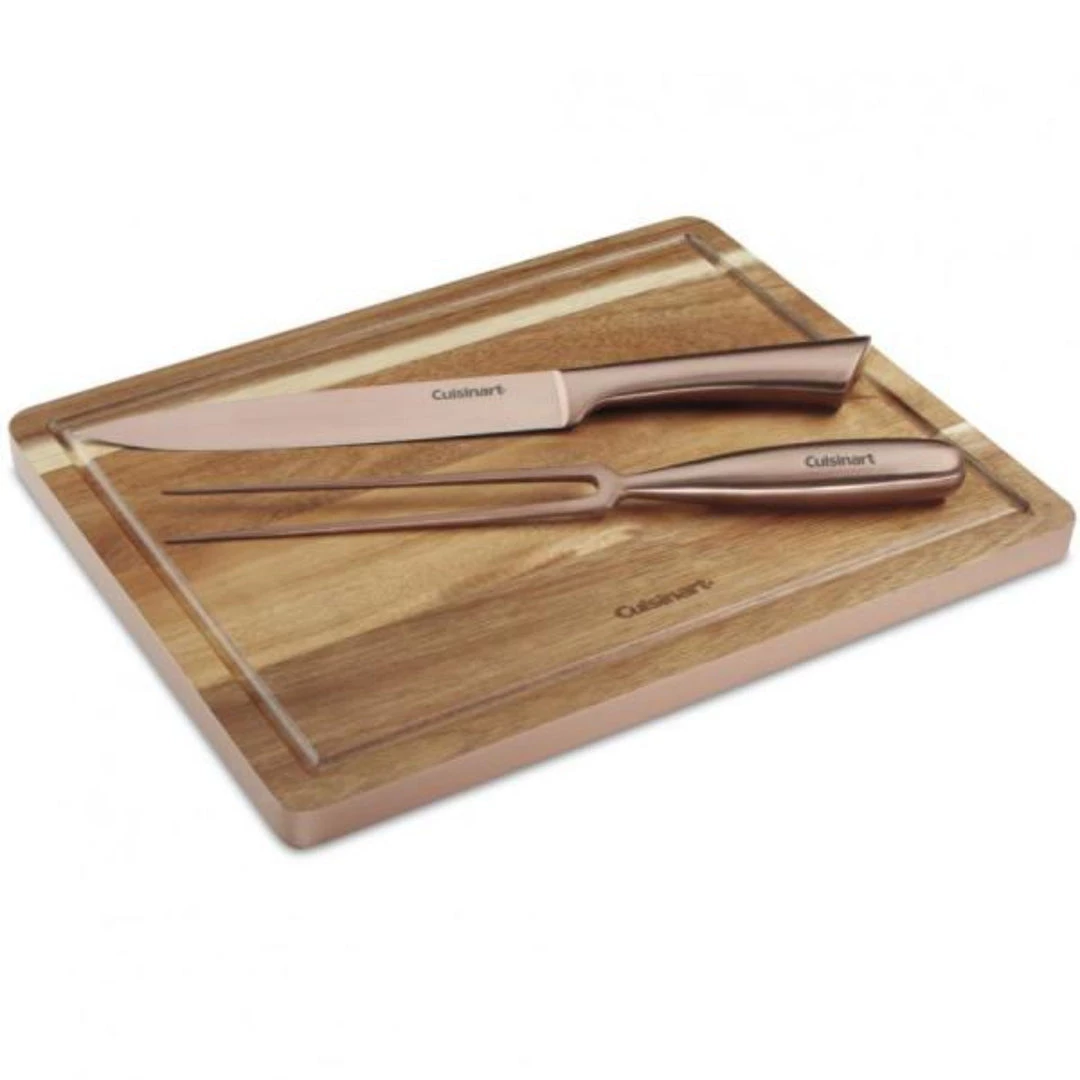 Brand new 🌟 Cuisinart Stainless Steel 3 Piece Carving Set - Rose Gold 🥰 5 Brand new 🌟 Cuisinart Stainless Steel 3 Piece Carving Set - Rose Gold 🥰 - Image 3