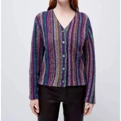 Top 10 π₯ Re/Done 50S V Neck Cardigan in Plum Multi - π© women π