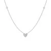Coupon 🥰 Ariana Rabbani Diamond Heart & Two Sided Diamond Necklace White Gold - 👩 women 🔥
